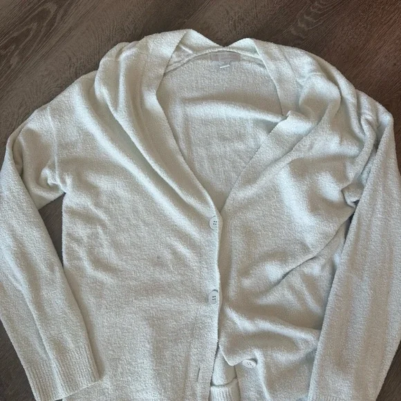 Barefoot Dreams CozyChic Lite Cardigan Cream - Picture 2 of 4